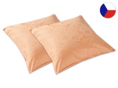 Damaškový dekorační polštářek 40x40 BOHEMA Rozkvět oranžová