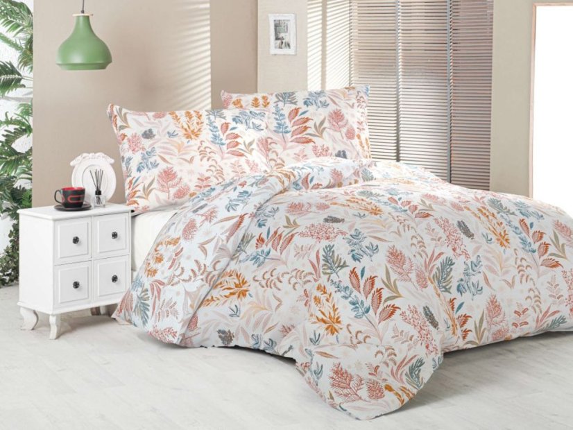 Povlečení satén Luxury Collection 70x90, 140x200 Coral garden