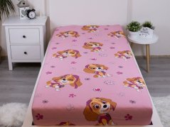 Dětské bavlněné prostěradlo pro holčičky 90x200 Paw Patrol 571