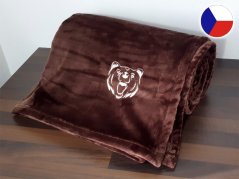 Luxusní deka pro myslivce SLEEP WELL 150x200 hnědá 300g Medvěd