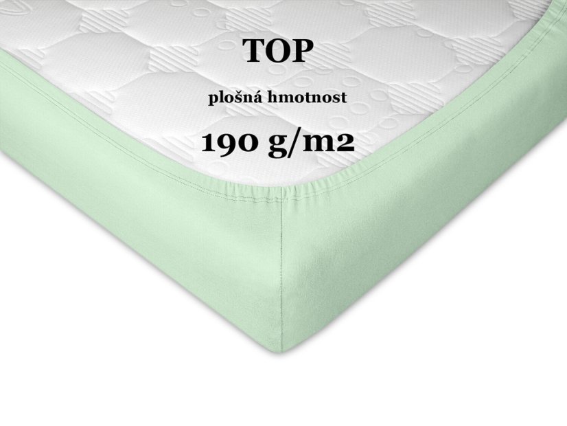 Jersey prostěradlo 120x220 EXCLUSIVE mentol