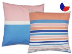 Bavlněný dekorační polštářek 40x40 EXCLUSIVE Mart blue-pink