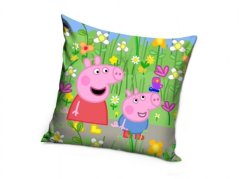 Dětský polštářek 40x40 Prasátko Pepina Rozkvetlá zahrada