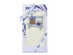 Dárkové balení vaflové utěrky SWAN 1ks Levandule lavička