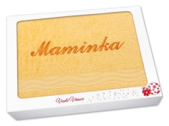 Vánoční dárkové balení osušky MAMINKA žlutá