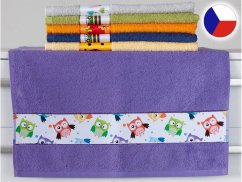 Dětský ručník NORA TISK 50x100 450g Sovička fialová