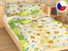 Dětské povlečení do postýlky bavlna 45x60, 90x130 Letadýlka