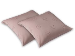 Damaškový dekorační polštářek 40x40 EXCELLENT TENCEL Dotek perly starorůžová