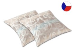 Damaškový dekorační polštářek 40x40 EXCELLENT ORNELLA Florencia ornament hnědý