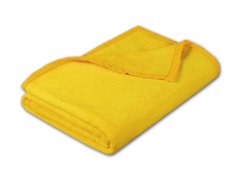 Luxusní deka mikroplyš 150x200 Žlutá 400g