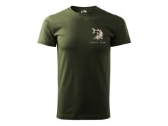 Tričko pro rybáře s výšivkou military - L Sumec