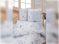 Povlečení do postýlky krep Zvířátka v zahradě 45x60, 90x135