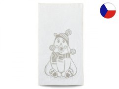 Vánoční osuška 75x150 ZARA 450g Lední medvěd šedý