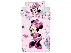 Dětské povlečení do postýlky 100x135, 40x60 Minnie Flowers 02