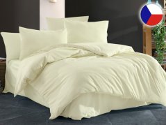 Krepové povlečení KOMFORT Jednobarevné světle žluté 2x 70x90, 240x220