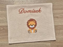 Dětský ručník se jménem 30x50 LILI Lvíček béžový