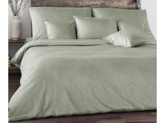 Damaškové povlečení EXCELLENT 2x 70x90, 200x200 TENCEL Bamboo šedozelená