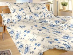 Bavlněné povlečení KOMFORT 2x 70x90, 200x200 Bloom elegance banán