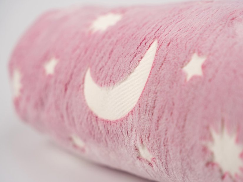 Svítící deka mikroplyš SLEEP WELL 150x200 Hvězdy růžové 290g