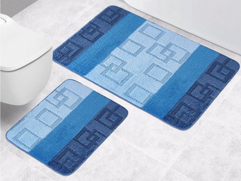 Předložka na WC 60x50 Kostky modré I - bez výkroje