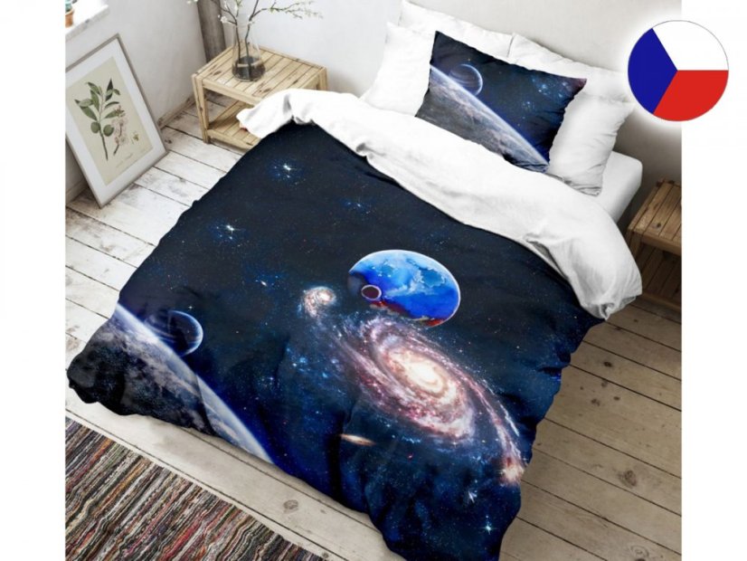 Bavlněné 3D povlečení 70x90, 140x200 Vesmír