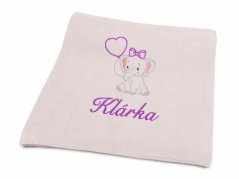 Dětská deka se jménem NA PŘÁNÍ 75x100 Slůně béžová