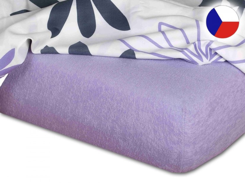 Dětské froté prostěradlo 70x160 EXCLUSIVE fialové 