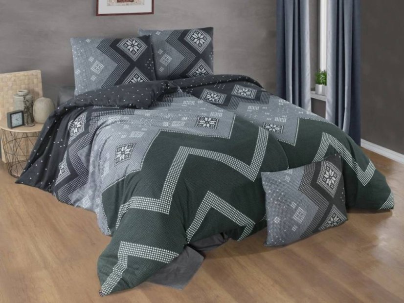 Flanelový povlak na polštář 30x40 Scandinavia green
