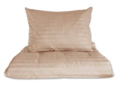 Povlečení Atlas grádl proužek 2 cm 2x 70x90, 220x200 béžové