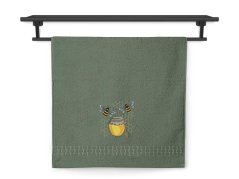 Luxusní osuška pro včelaře Včelky na medu khaki