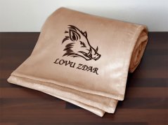 Deka pro myslivce 150x200 Kanec + Lovu zdar čokoládová 