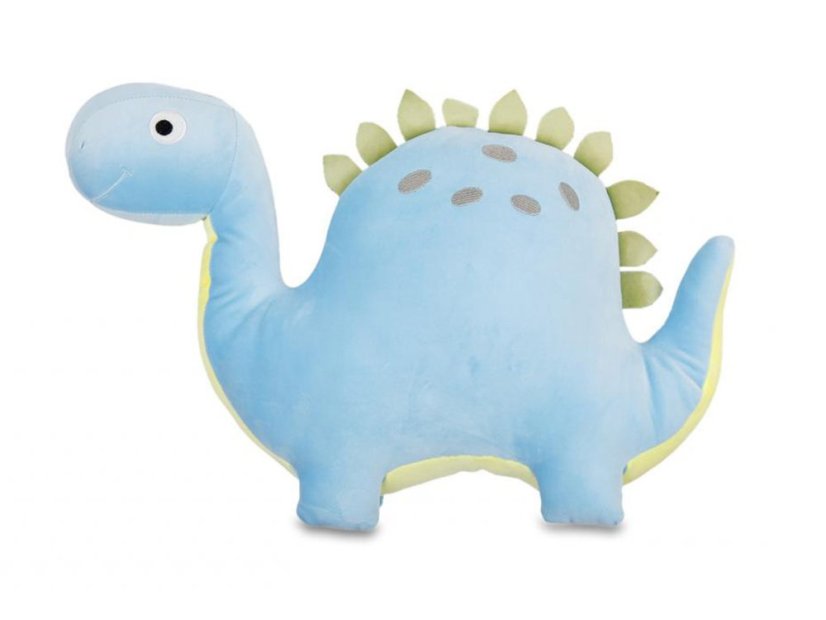 Dětský polštářek/plyšák Dinosaurus modrý 40 cm