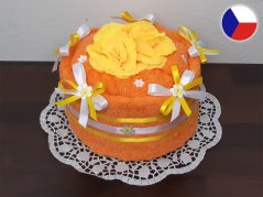 Malý dort z ručníku SAM oranžová