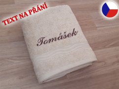 Dárkové balení ručníku SE JMÉNEM NA PŘÁNÍ béžový