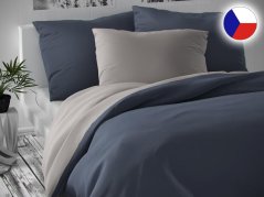 Povlečení satén Luxury Collection tm. šedé - sv. šedé 2x 70x90, 240x220
