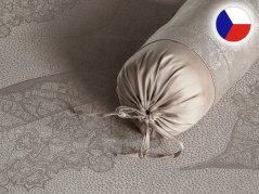 Dekorační povlak na polštář válec 15x35 EXCELLENT ORNELLA Amélia kvítí elegant hnědé