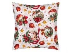 Vánoční povlak na polštář 40x40 Zlaté ozdoby