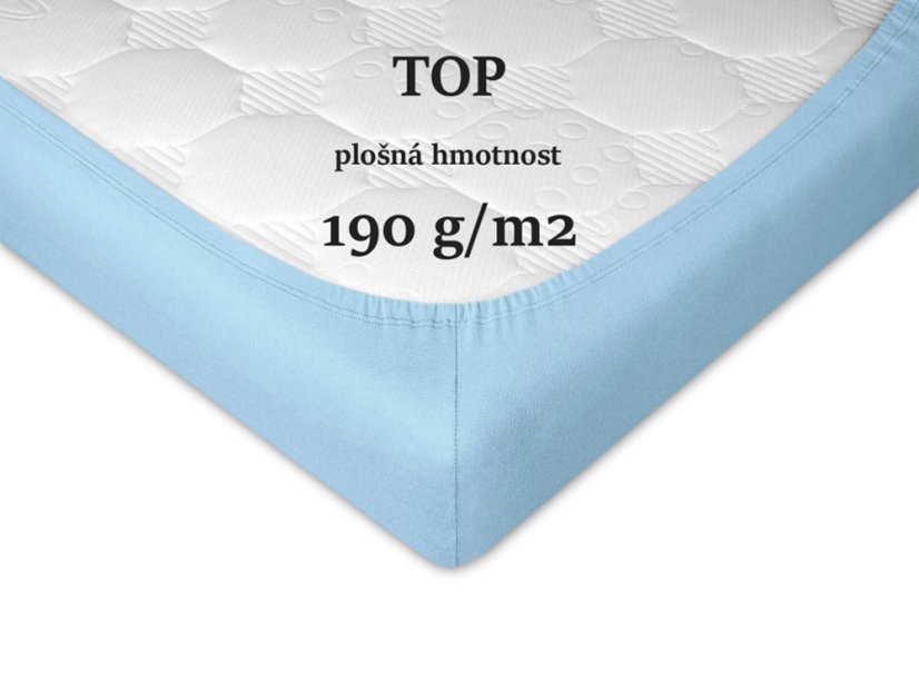 Jersey prostěradlo 140x200 EXCLUSIVE světle modré