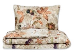 Povlečení satén Luxury Collection 2x 70x90, 240x200 Podzimní herbář
