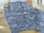Krepové povlečení prodloužené KOMFORT Vločky snowflakes šedomodré 70x90, 140x220