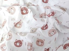 Dětské látkové pleny s potiskem 70x70 Méďa šíp hnědá 5ks