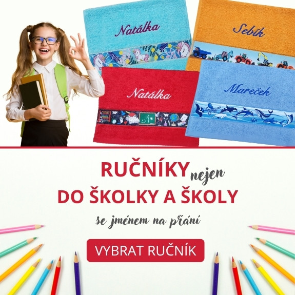 Ručníky do školky a školy.