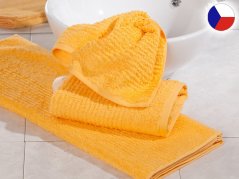 Luxusní osuška 70x140 JUVEL 580g Vlny 3D světle oranžové