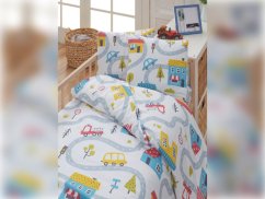Bavlněné dětské povlečení 140x200, 70x90 Městečko