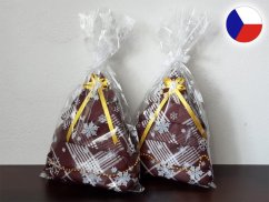 Dárkové utěrky Vánoční stromeček tmavě hnědá/bílá