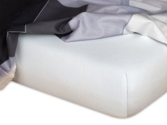 Jersey prostěradlo 90x220 EXCLUSIVE stříbrné