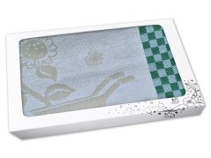 Dárkové utěrky EXTRA Zahrada kostka zelená 3 ks