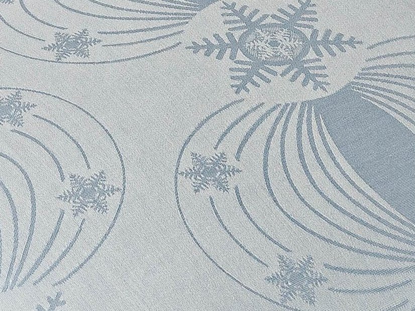 Vánoční povlečení damašek 140x200, 70x90 EXCELLENT GALA Vločky elegance světle modrá