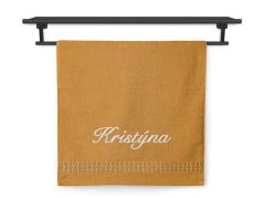 Osuška SE JMÉNEM 70x140 Ratanika hořčicová