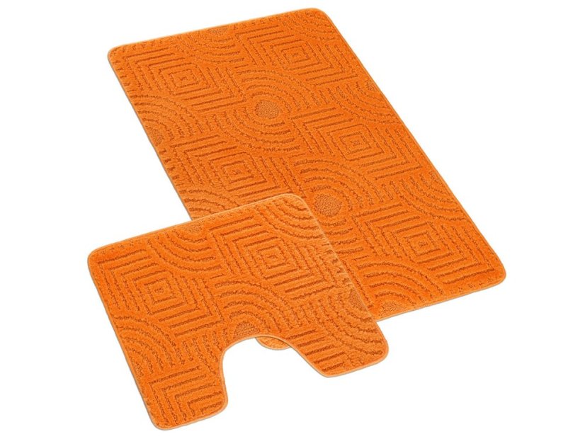 Koupelnové předložky set 2 ks Bludiště oranžové